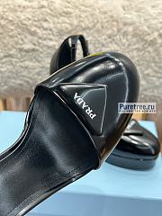PRADA | Triangle Logo Platform Pumps Black Leather - 12cm - 3