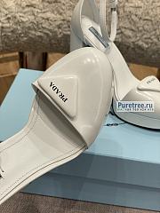 PRADA | Triangle Logo Platform Pumps White Leather - 12cm - 2