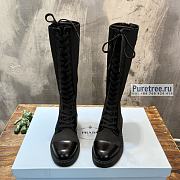 PRADA | Brushed Leather And Re-Nylon Boots In Black 1W906M - 5cm - 5