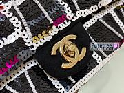 CHANEL | Classic Handbag Embroidered Satin & Sequins - 20cm - 5