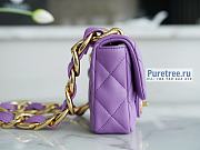 CHANEL | 22 Mini Flap Bag Purple Lambskin AS3213 - 13 x 17 x 6cm - 4