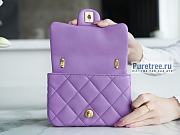 CHANEL | 22 Mini Flap Bag Purple Lambskin AS3213 - 13 x 17 x 6cm - 5
