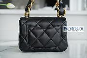 CHANEL | 22 Mini Flap Bag Black Lambskin AS3213 - 13 x 17 x 6cm - 5