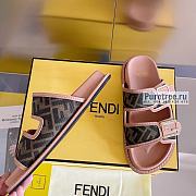 FENDI | Feel Brown FF Fabric Slides - 6