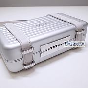 Dior And Rimowa | Personal Pouch Gray/Beige - 13 x 20 x 6.5cm - 2