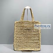 PRADA | Raffia Tote Bag In Tan 1BG393 - 38 x 36 x 3cm - 6