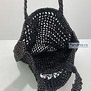 PRADA | Raffia Tote Bag In Black 1BG393 - 38 x 36 x 3cm - 5