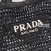 PRADA | Raffia Tote Bag In Black 1BG393 - 38 x 36 x 3cm - 2