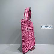 PRADA | Raffia Tote Bag In Pink 1BG393 - 38 x 36 x 3cm - 6