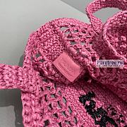 PRADA | Raffia Tote Bag In Pink 1BG393 - 38 x 36 x 3cm - 4