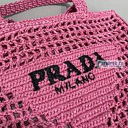 PRADA | Raffia Tote Bag In Pink 1BG393 - 38 x 36 x 3cm - 3