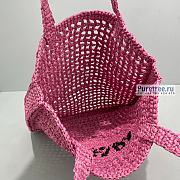 PRADA | Raffia Tote Bag In Pink 1BG393 - 38 x 36 x 3cm - 2
