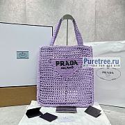 PRADA | Raffia Tote Bag In Purple 1BG393 - 38 x 36 x 3cm - 1