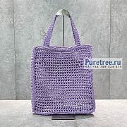 PRADA | Raffia Tote Bag In Purple 1BG393 - 38 x 36 x 3cm - 6