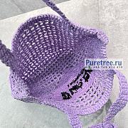 PRADA | Raffia Tote Bag In Purple 1BG393 - 38 x 36 x 3cm - 2