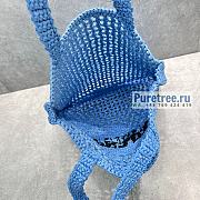 PRADA | Raffia Tote Bag In Blue 1BG393 - 38 x 36 x 3cm - 5