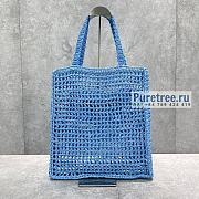 PRADA | Raffia Tote Bag In Blue 1BG393 - 38 x 36 x 3cm - 2