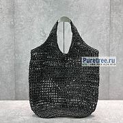 PRADA | Raffia Tote Bag In Black 1BG424 - 51 x 45cm - 2