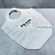 PRADA | Raffia Tote Bag In White 1BG424 - 51 x 45cm - 2