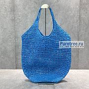 PRADA | Raffia Tote Bag In Blue 1BG424 - 51 x 45cm - 4