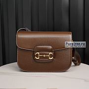 GUCCI | Horsebit 1955 Shoulder Bag Brown Leather - 25 x 18 x 8cm - 1