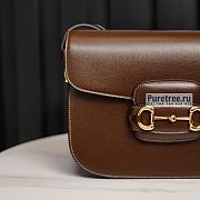 GUCCI | Horsebit 1955 Shoulder Bag Brown Leather - 25 x 18 x 8cm - 6