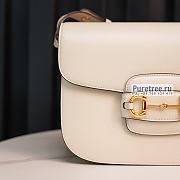 GUCCI | Horsebit 1955 Shoulder Bag White Leather - 25 x 18 x 8cm - 5