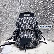 DIOR | Maxi Gallop Backpack Oblique Jacquard And Black Calfskin - 33 x 47 x 13.5 cm - 1
