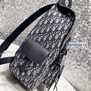 DIOR | Maxi Gallop Backpack Oblique Jacquard And Black Calfskin - 33 x 47 x 13.5 cm - 3