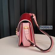 GUCCI | Horsebit 1955 Shoulder Bag Pink/Red Leather - 25 x 18 x 8cm - 6
