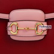 GUCCI | Horsebit 1955 Shoulder Bag Pink/Red Leather - 25 x 18 x 8cm - 3