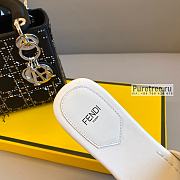 FENDI | Signature White Leather Slides - 3