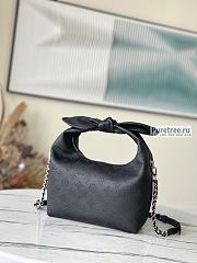 Louis Vuitton | Why Knot PM Black Mahina Calf Leather M20703 - 28 x 34 x 12cm - 2