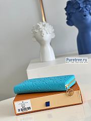 Louis Vuitton | Zippy Wallet Turquoise Blue Lambskin M81512 - 19.5 x 10.5 x 2.5cm - 6