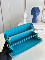 Louis Vuitton | Zippy Wallet Turquoise Blue Lambskin M81512 - 19.5 x 10.5 x 2.5cm - 4