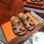 HERMES | Chypre Sandal Brown Calfskin Insole - 1