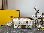 FENDI | Baguette White Canvas Bag With Embroidery 8BR600 - 26 x 6 x 15cm - 1