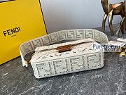 FENDI | Baguette White Canvas Bag With Embroidery 8BR600 - 26 x 6 x 15cm - 3