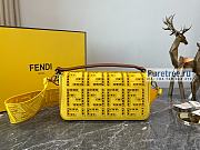 FENDI | Baguette Yellow Canvas Bag With Embroidery 8BR600 - 26 x 6 x 15cm - 5