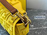 FENDI | Baguette Yellow Canvas Bag With Embroidery 8BR600 - 26 x 6 x 15cm - 4