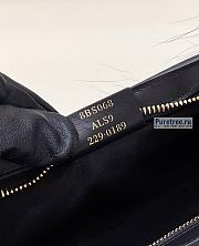 FENDI | O'Lock Swing Pale Black Leather And Fox Fur Pouch - 32 x 5 x 11cm - 3