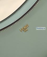 FENDI | O'Lock Swing Pale Mint Green Leather And Fox Fur Pouch - 32 x 5 x 11cm - 3