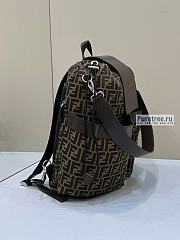 FENDI | Drawstring Backpack Brown FF Jacquard Fabric Backpack - 46 x 40 x 25cm - 6