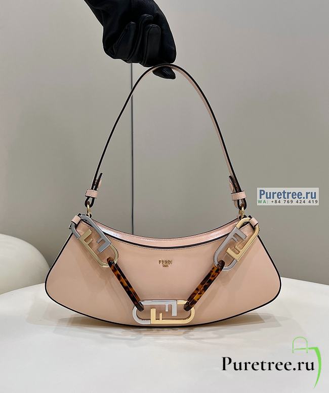 FENDI | O'Lock Swing Pink Leather Pouch - 32 x 11 x 5cm - 1