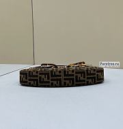 FENDI | O'Lock Swing Brown Tapestry Fabric Pouch - 32 x 11 x 5cm - 3