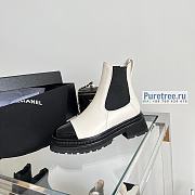 CHANEL | Ankle Boots White Lambskin - 4cm - 3