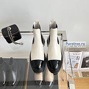 CHANEL | Ankle Boots White Lambskin - 4cm - 4