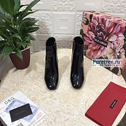 D&G | Patent Leather Ankle Boots With DG Pop Heel - 10.5cm - 2
