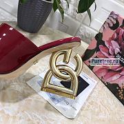 D&G | Red Patent Leather Mules - 7.5cm - 2