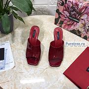 D&G | Red Patent Leather Mules - 7.5cm - 4
